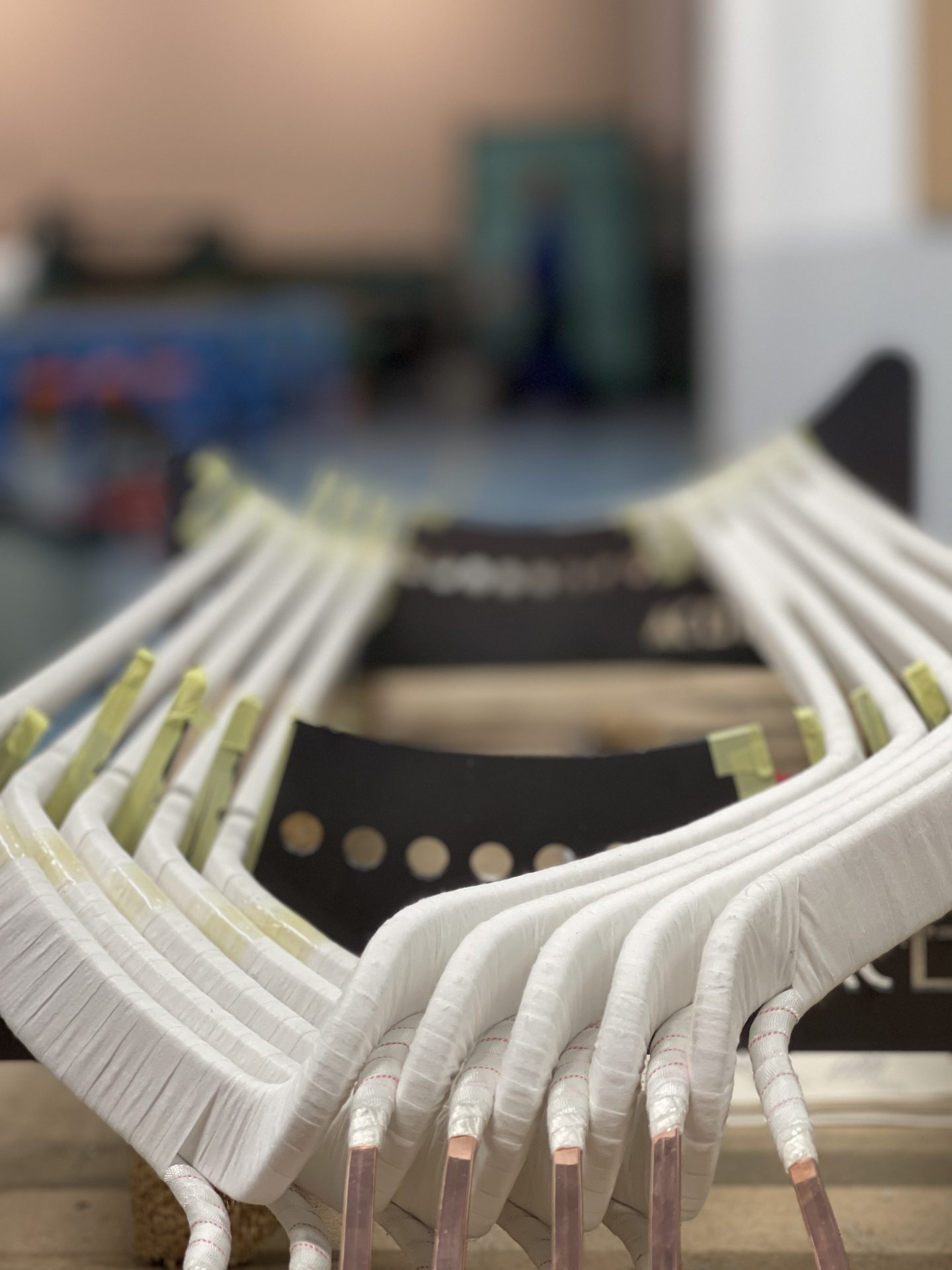 Traction coil production in the coil shop